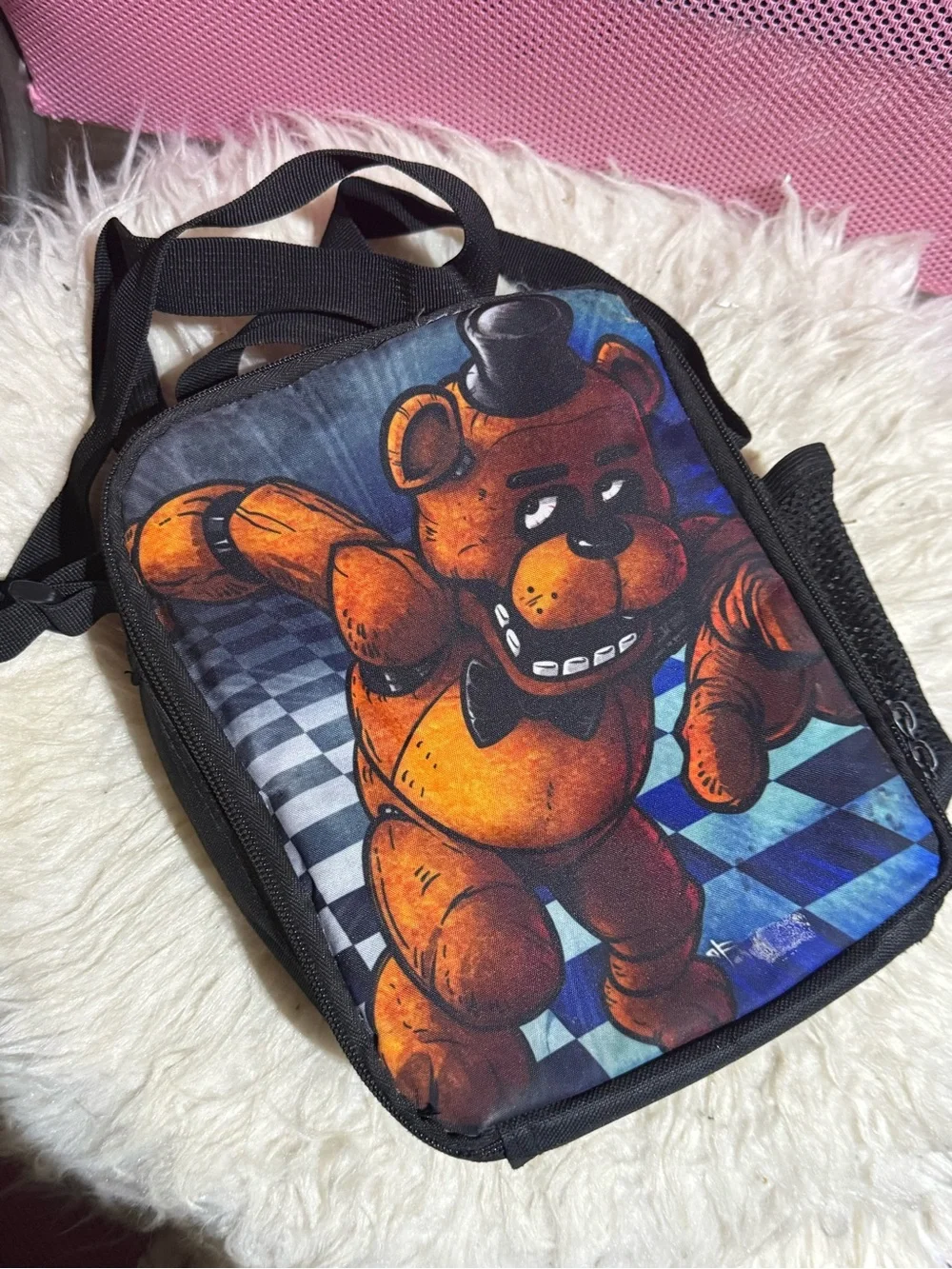 Five Nights at Freddy’s Black Insulted Lunch Bag School|FNAF Fred bear Graphic